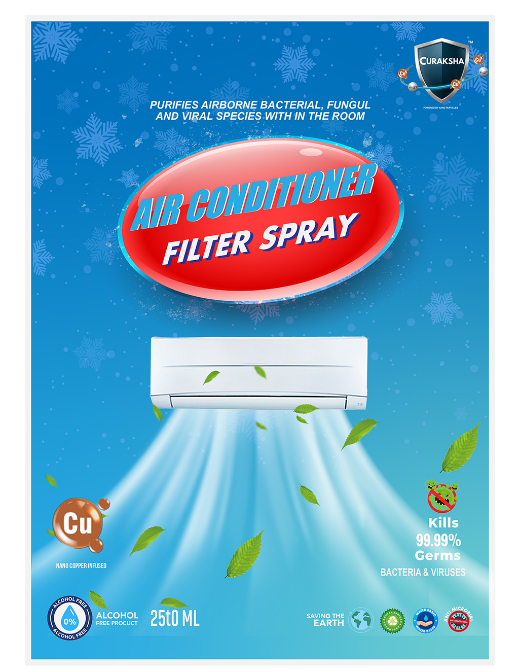 CuRaksha AC Cleaner Spray