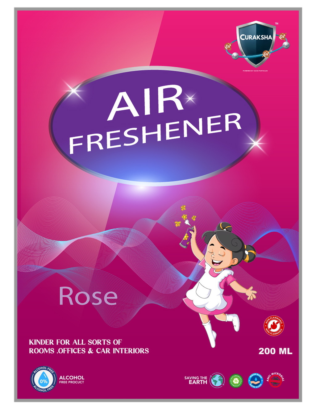CuRaksha Air Freshener - Rose