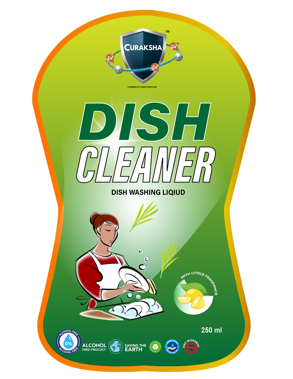 CuRaksha Dishwash Liquid - Citrus
