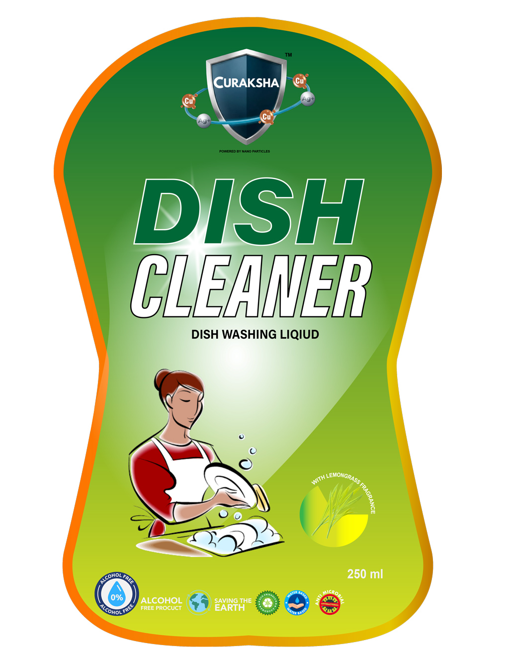 CuRaksha Dishwash Liquid - Lemongrass